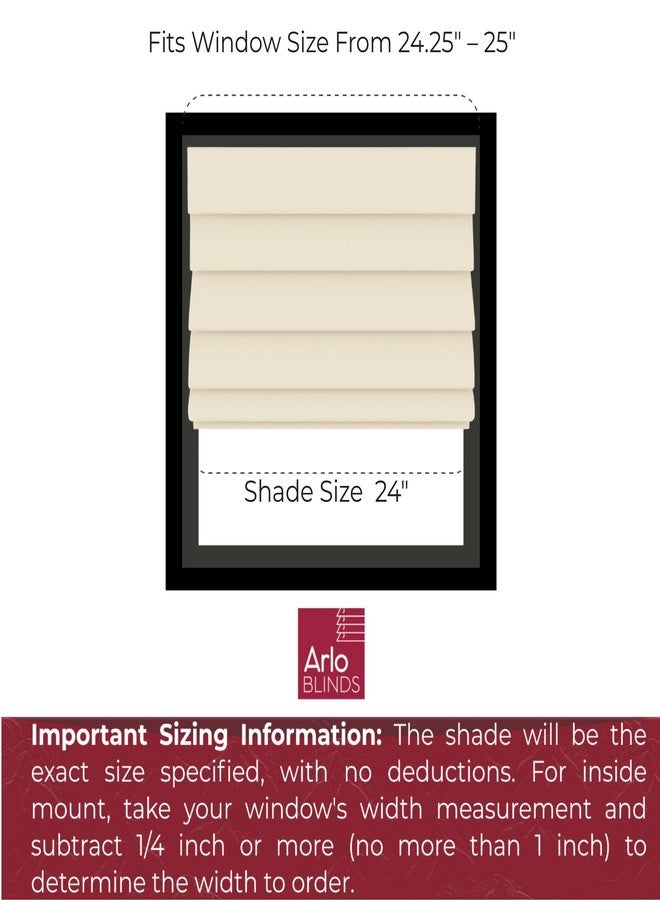Arlo Blinds ستائر رومانية من قماش معتم حراري من Arlo Blinds، اللون: جرافيت، المقاس: 24 بوصة عرض × 72 بوصة ارتفاع، ستائر نوافذ قابلة للرفع بدون حبل - Image 4